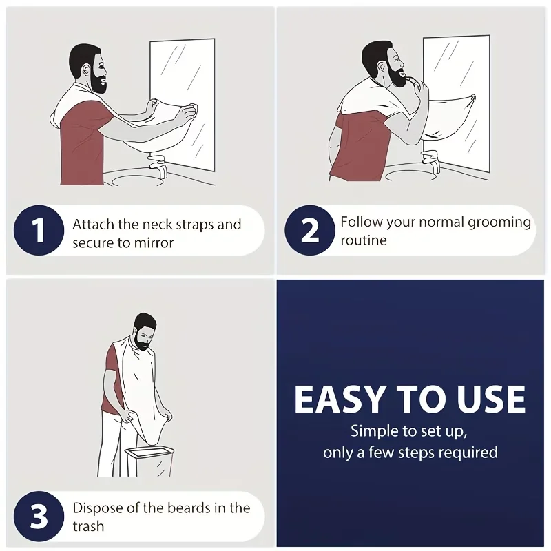 1. Premium Leak-Proof Men's Shaving Apron - Adjustable Hairdresser Grade Barrier, The First Choice for Personal Shaving