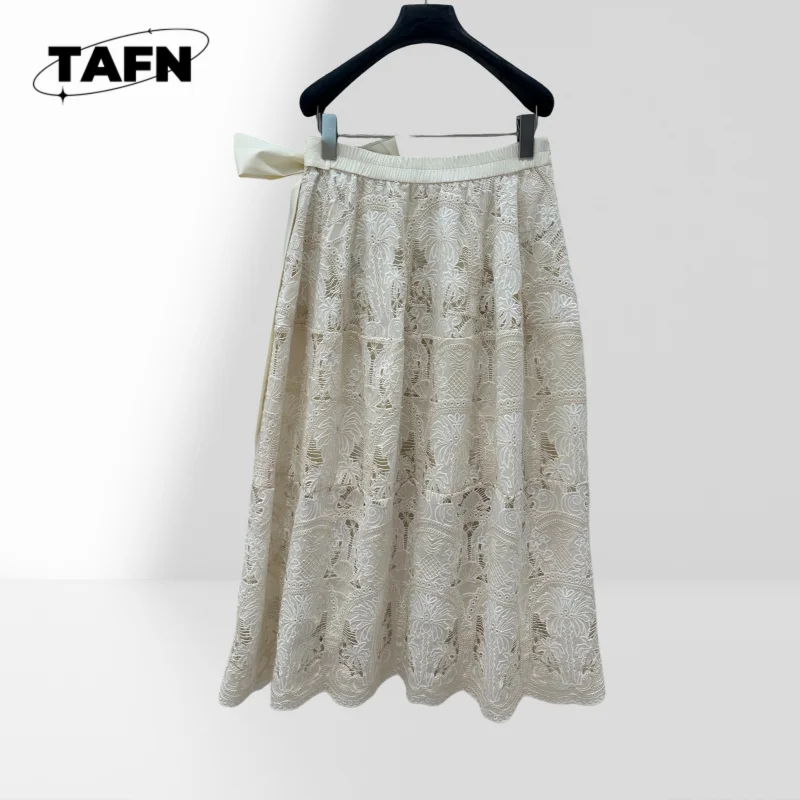 สินค้าใหม่กระโปรงยาว Development Custom นําเข้าผ้าเย็บปักถักร้อยที่กําหนดเองสวยทั้งหมดตรงกับแฟชั่นสบาย AG2212