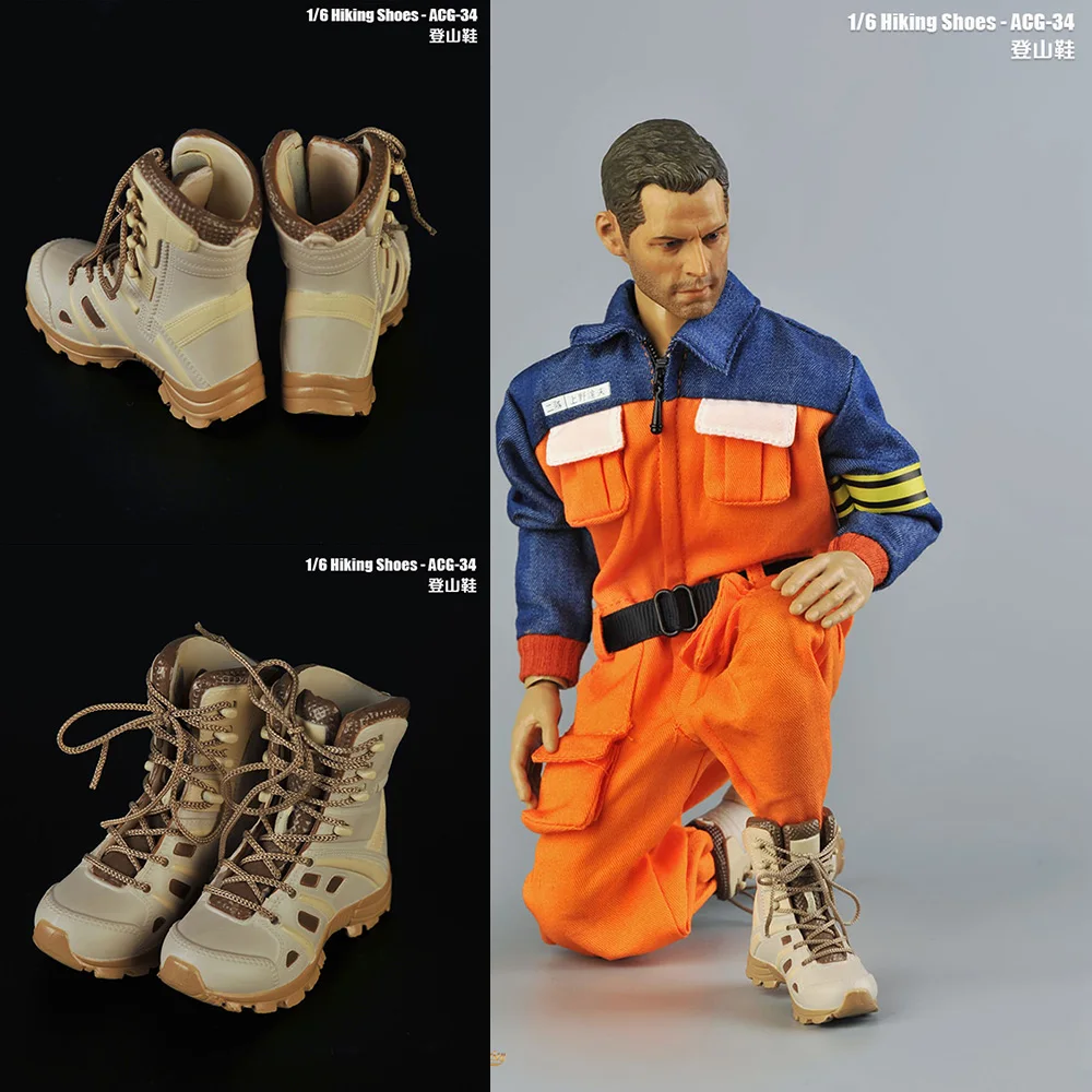 In Stock ACG-34 1/6 Scale Male Figure Accessory Combat Boots Hiking Boots Hollow Shoes Model for 12 inches Action Figure