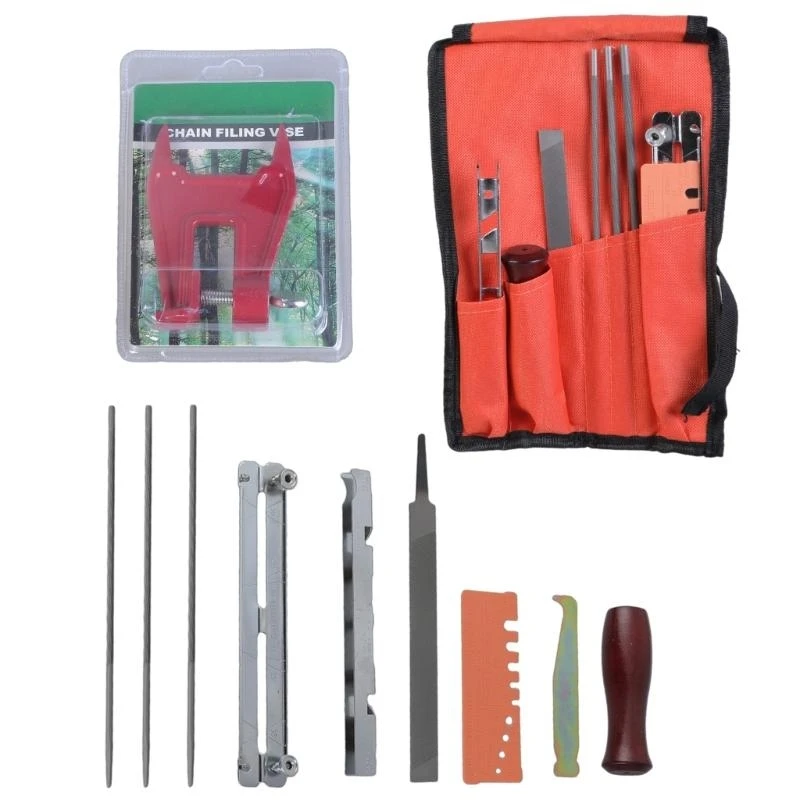

10pcs Chainsaw File Set Portable Chainsaw Sharpener set for Chain Maintenance