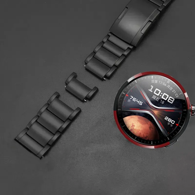Bracciale a maglie in titanio di lusso da 22 mm per Huawei Watch 4 Pro/4/3 Pro/GT4/3 Pro 46MM cinturino per orologio definitivo per Amazfit GTR 4/3/2 Band