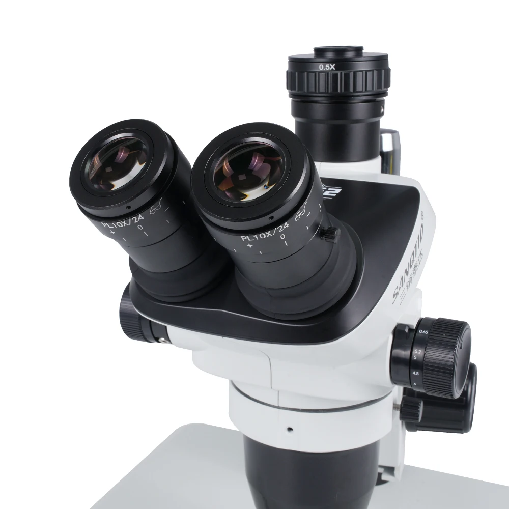 SANQTID 4KCamera Digital Mechanic Trinocular Stereo Microscopios Mobile Phone Printed Circuit Board Repair Microscope With Stand