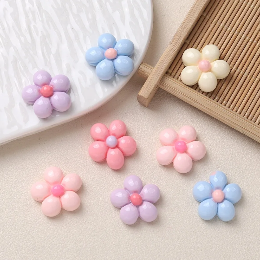 10pcs Kawaii Resin Flatback Mini flower Slime Charms Cabochons Embellishments for DIY Ornament Crafts Home Decorations
