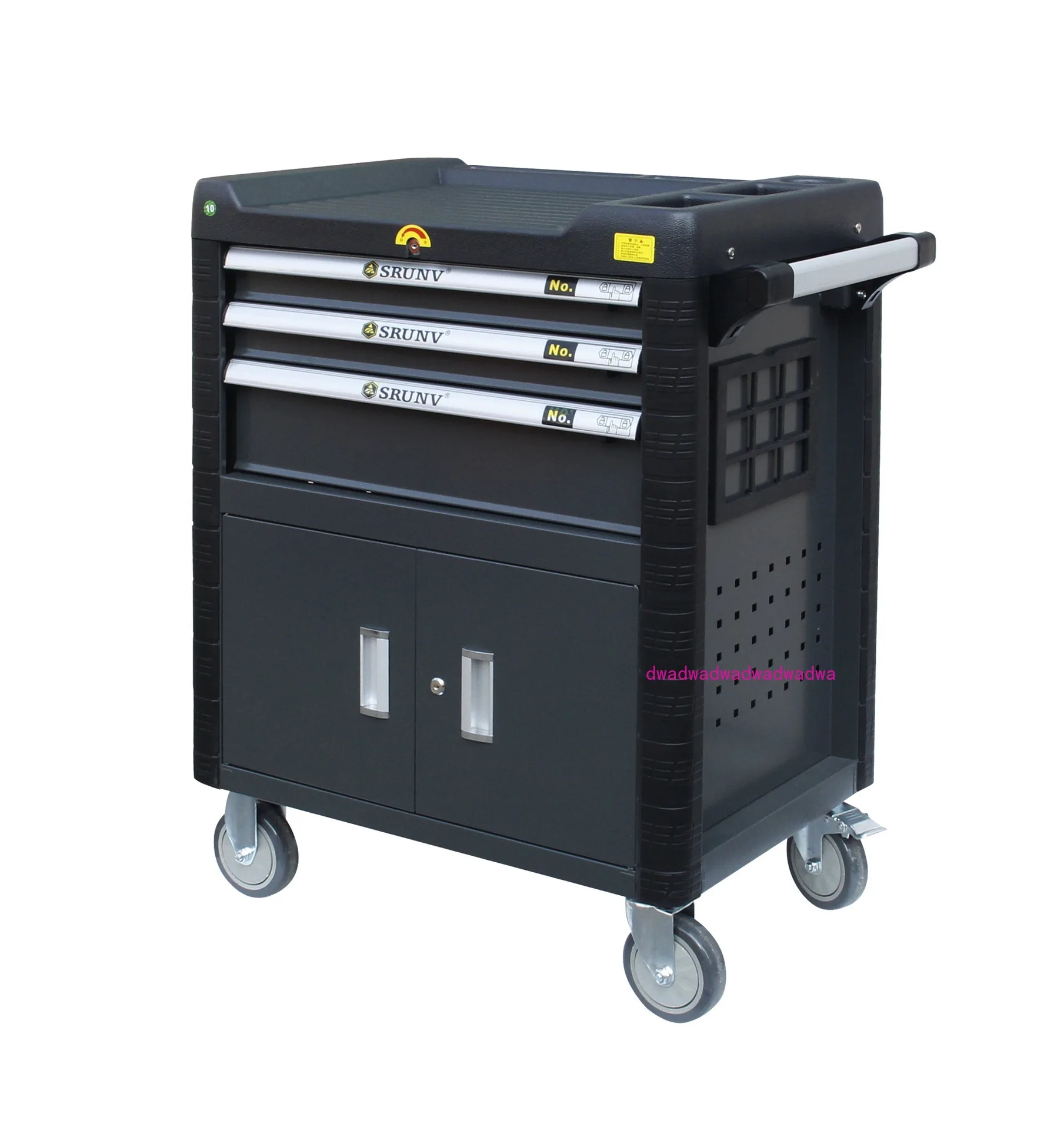 3-layer drawer double door tool cart two-color optional, tools can be freely matched