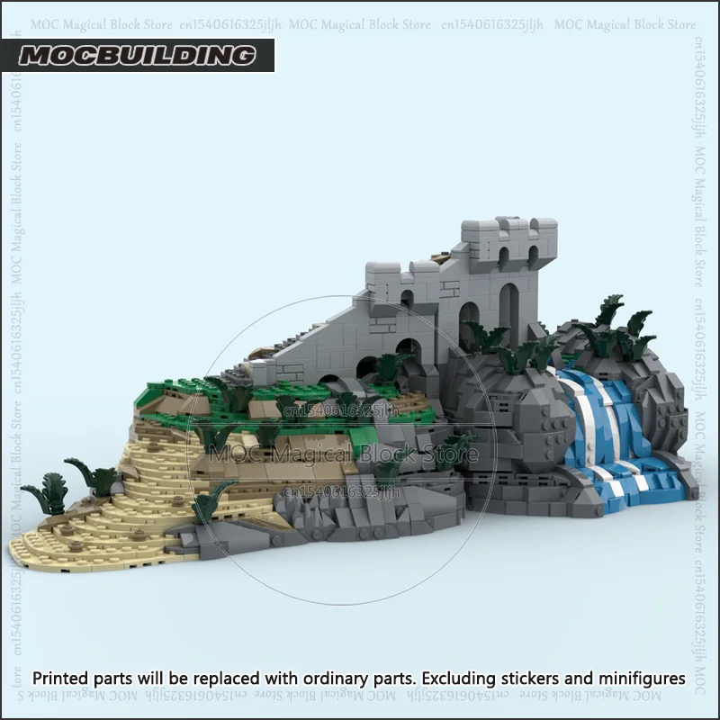 Film MOC château Diorama blocs de construction Base mise à niveau château ouvert Architecture technologie briques bricolage assemblage modèle jouets cadeaux