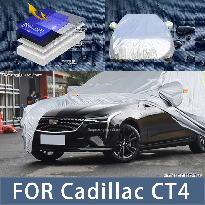 

For Cadillac CT4 Outdoor Protection Full Car Covers Snow Cover Sunshade Waterproof Dustproof Exterior Car accessories