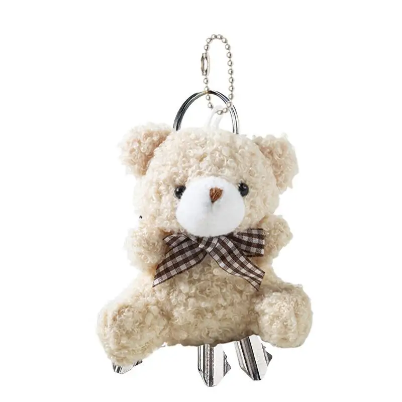 Bear Keychain Charm Decorative Plush Bag Pendant Decorative Backpack Keychain Charm Cute Bag Accessory For Purses Backpacks