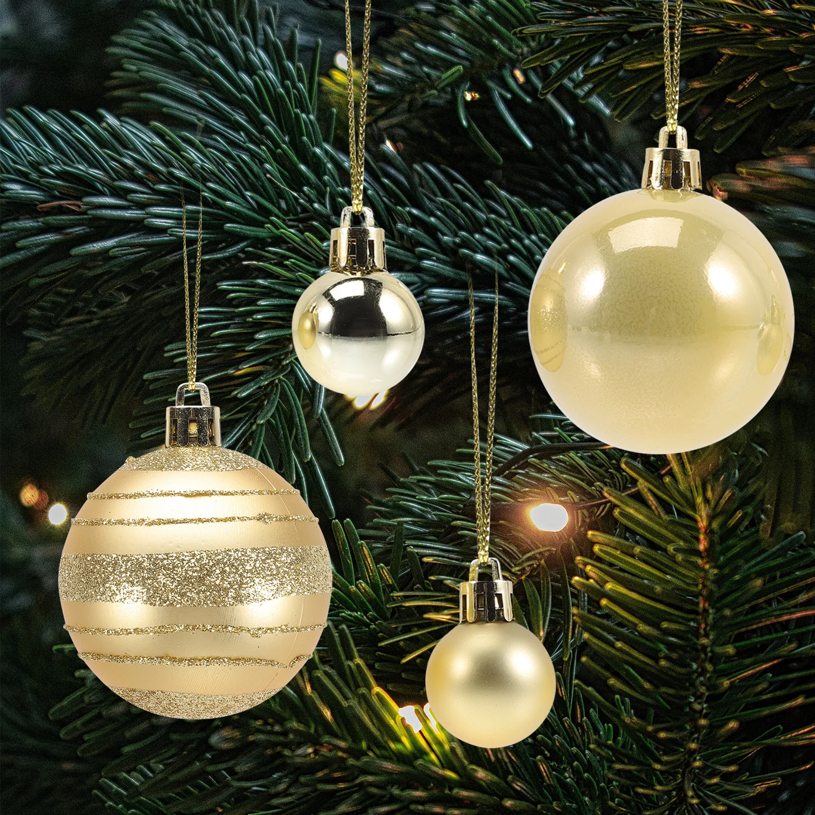 

40 Pcs Multicolored Christmas Ornaments Ball Pendant Balls for Tree Decorations Mini Accessories