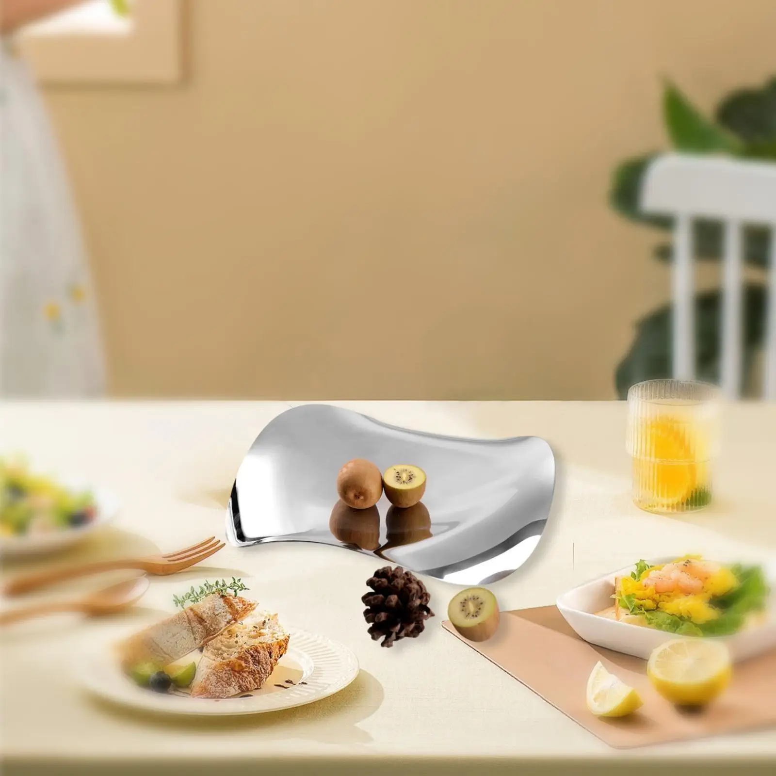 Fruit Tray Cake Stand Stylish Dried Fruit Tray Cake Serving Tray Storage Display Dish for Living Room Parties Home Table Dessert