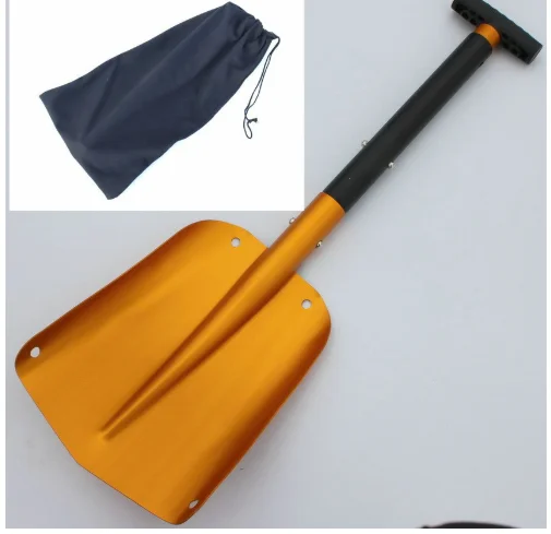 Foldable Auto Emergency Snow Shovel with Extendable Handle, Aluminum Lightweight Snow Shovel for Car,Outdoor Camping Ski,Garden