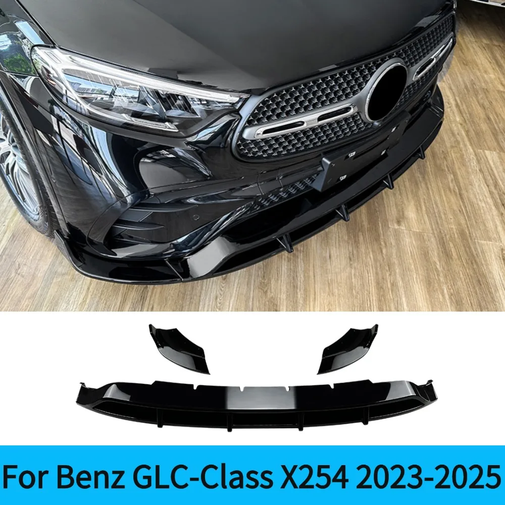 For Mercedes-Benz GLC-Class X254 2023-2025 Deflector Facelift Front Splitter Bumper Lip Chin Protector GLC260 GLC300