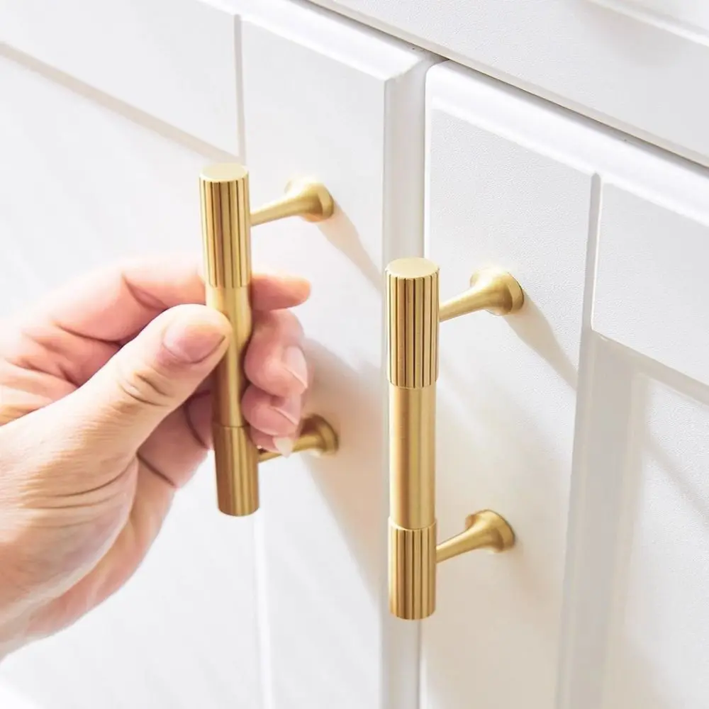 

Brushed Gold Brass Cabinet Handles Drawer Knobs Kitchen Cupboard Door Bar Pull Furniture Knobs Matte Silver Dresser Hardware