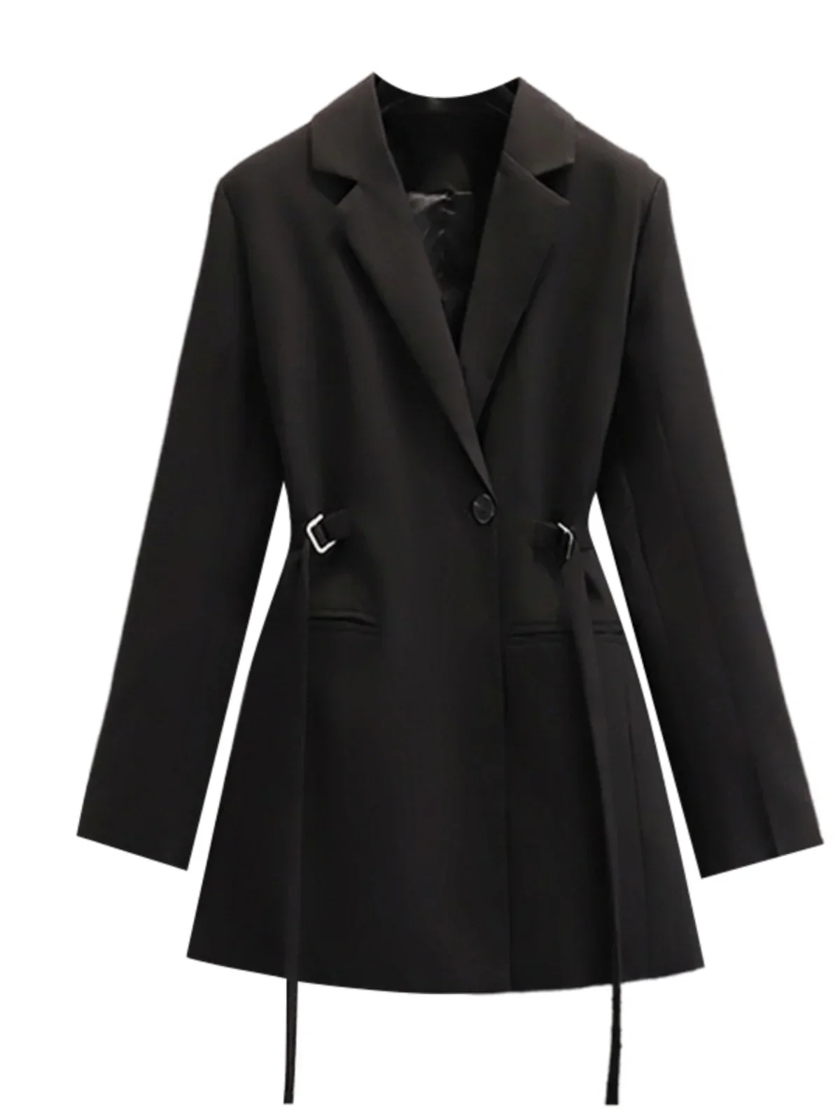 

Autumn New Fashion Slimming High Waist Suit Jacket Women Casual Wear Polyester Fiber Lady Long Sleeve Tops