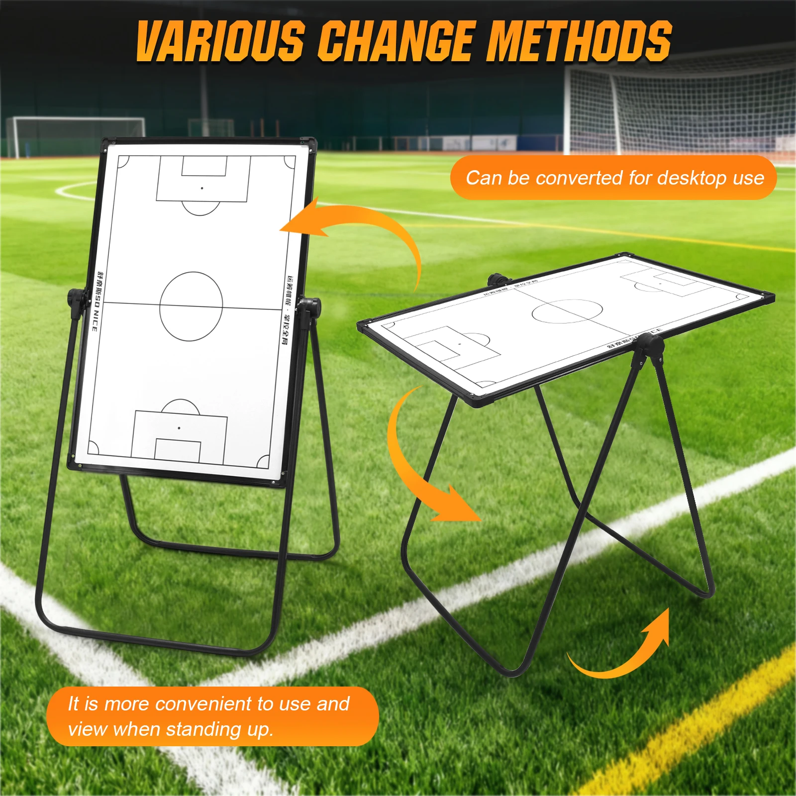 Papan Tulis Dry Erase 35inx24in Dilengkapi dengan Spidol Magnetik, Penghapus, Papan Tulis Magnetik Putih untuk Pelatihan Olahraga