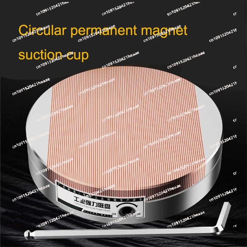 Suitable for 100mm Circular Permanent Magnet Suction Cup Permanent Magnetic Chuck Circular Grinding Disk for Machine Tools Lathe