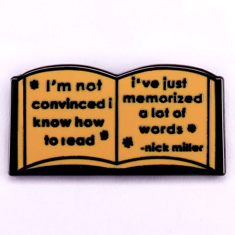 New Girl Nick Miller-Quotes Enamel Pin Book Lapel Pin Sitcom Fans Jewelry Gifts