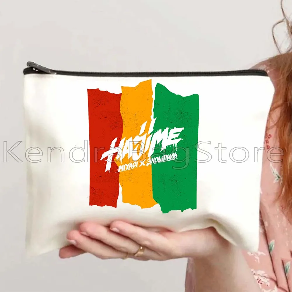 Rapper Hajime Miyagi Andy Panda Great Rap Artist Music Gifts Canvas Cosmetic Bags Makeup Toilet Bag Pencil Case Zipper Pouch