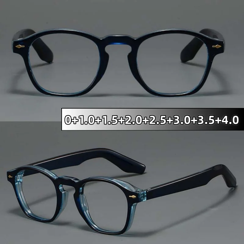 

High-end Square Framed High-definition Reading Glasses Retro Leisure Lady and Gentleman Decorative Eyeglasses 0 To +4.0