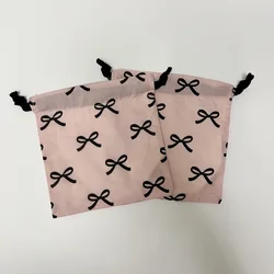 Mini Kordel zug Kordel zug tasche, Kleine Geldbörse, Schmuck Reisen, Abschluss Saison Aufbewahrung tasche, Sweet Bow, 1Pc