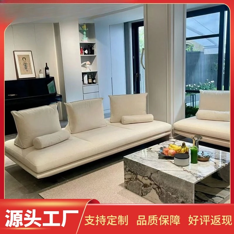 Simple and modern small apartment sofa bed removable fabric sofa study bedroom princess creative backless sofa