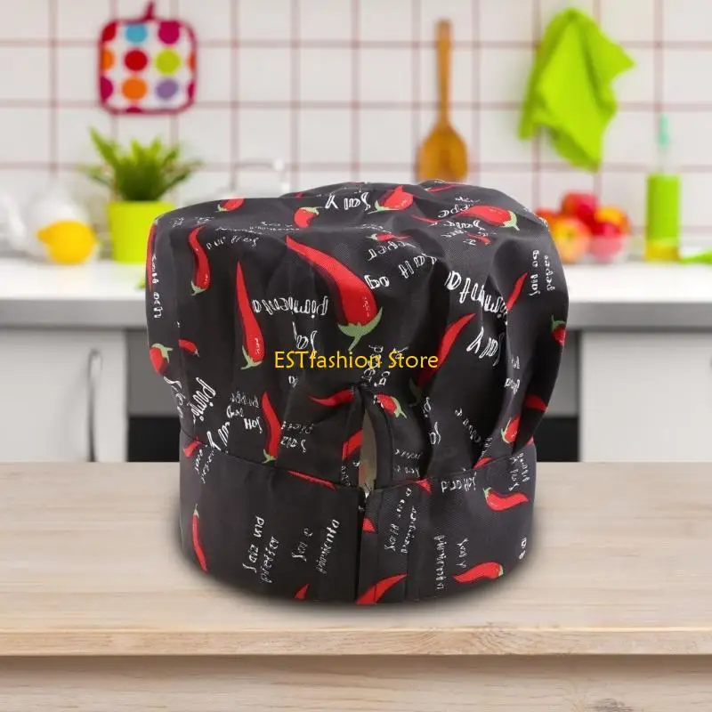 Y5GC NOUVEAU COOIL MEN ALIGABLE ALIGNABLE Cuisine Baker Chef Elastic Hat Catering