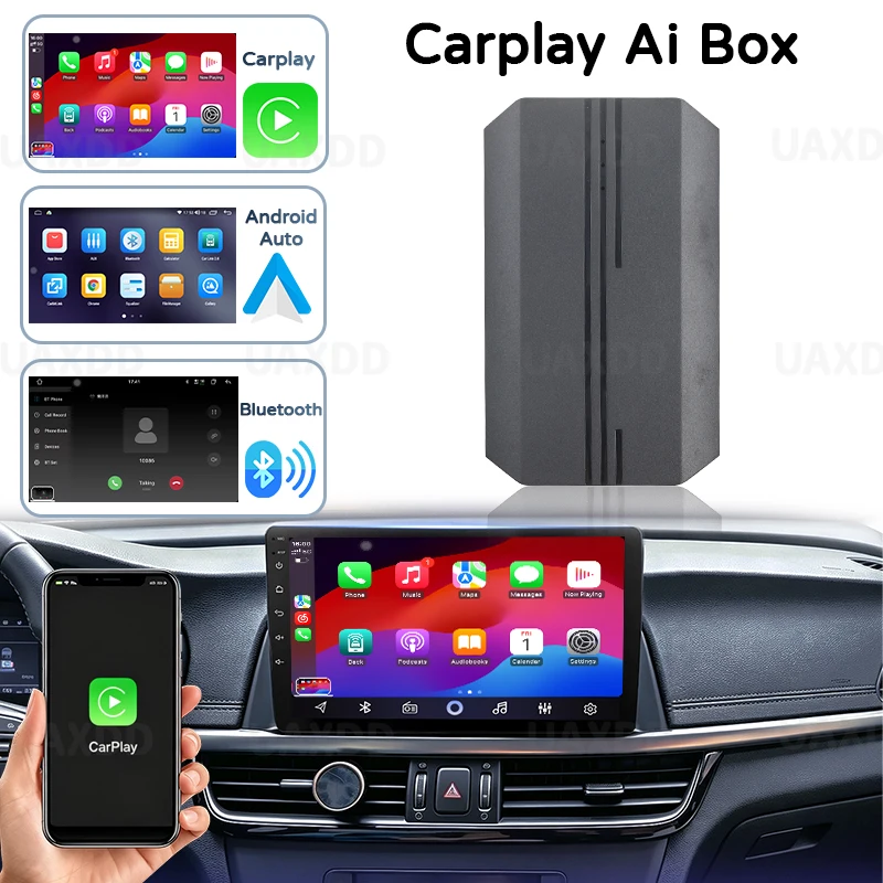 Full CarPlay AI box Car Android 12 YouTube Wireless Auto 3-in-1 USB Adapter TV GPS ConnectivityNavigation System Car to Mobile