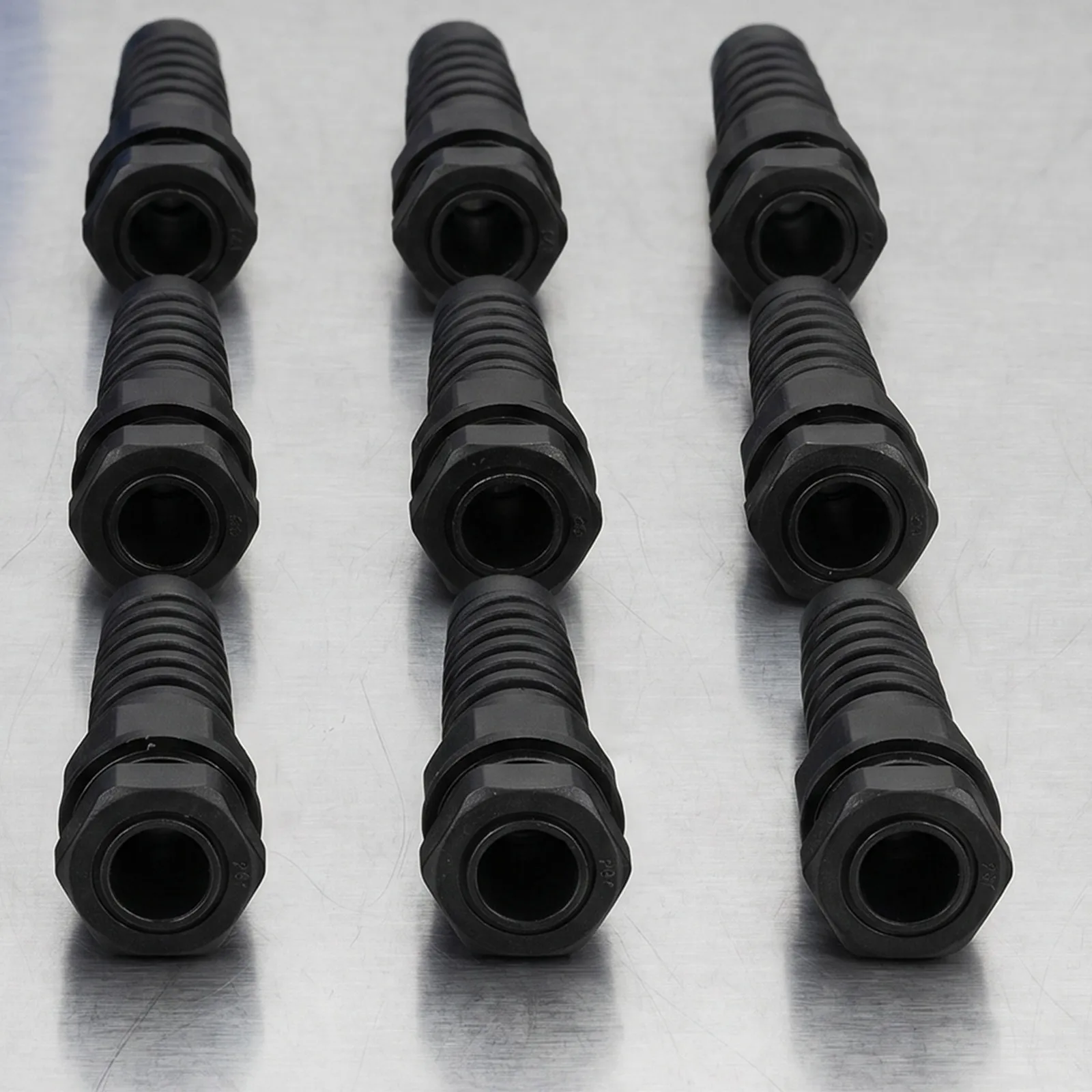 15Pcs Industrial Cable Gland Waterproof Nylon Spiral Cord Grip Strain Relief Connector for Control Panel Outdoor Wire Protector