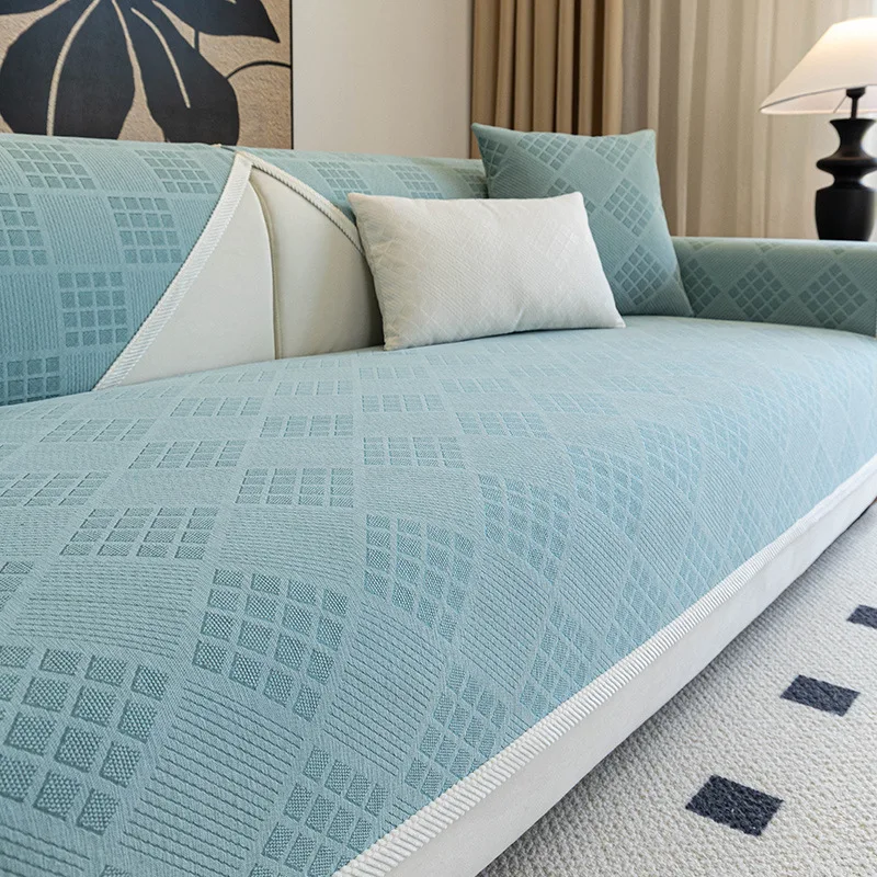 New Sofa Cushion Four Seasons Universal Non-slip Cushion Chenille Armrest Towel Anti-cat Scratch Sofa Cover Cover Cloth