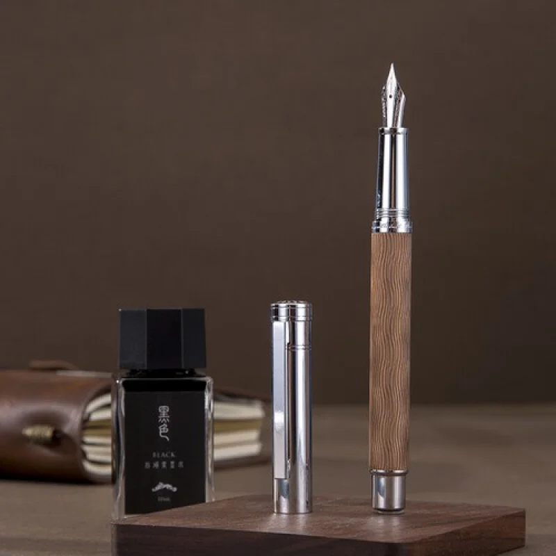 

A+ HongDian 1843, металлическая матовая авторучка, красивая рябь, иридиевая подарочная ручка EF/F