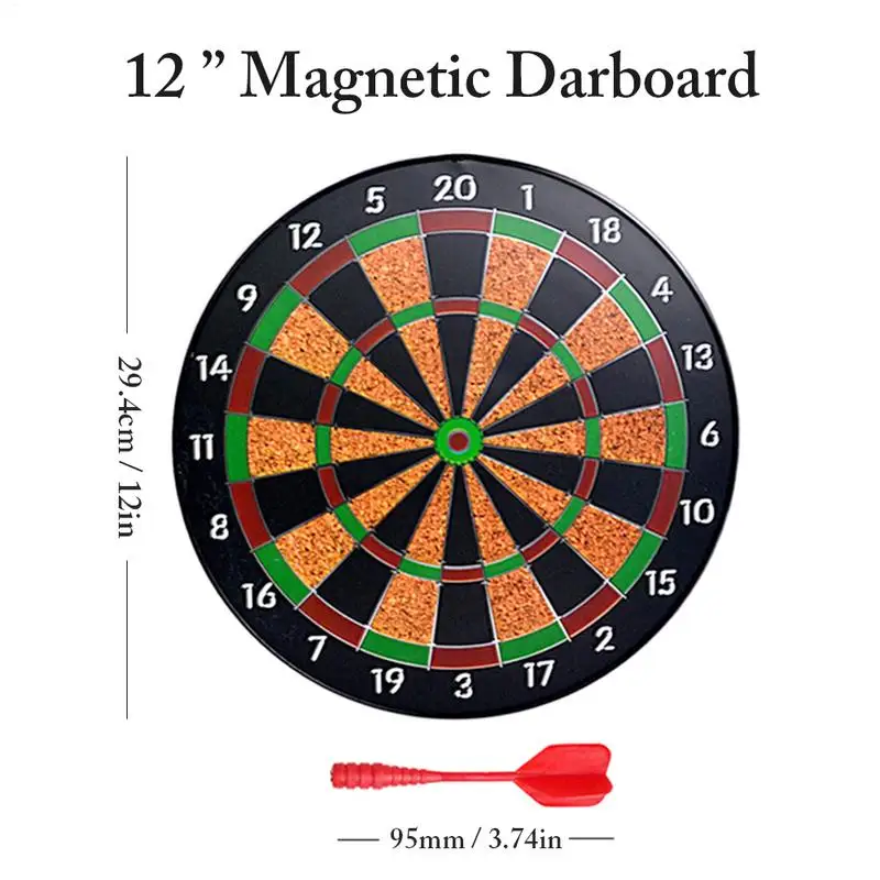 Magnetic Dart Board Set Safe To Use Protective Easy Hanging Dart Board Set Parent-child Game Accessories With 6 Magnetic Dart