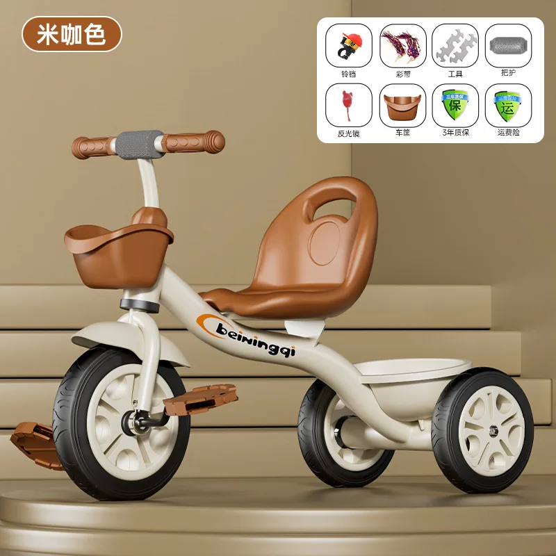 دراجة ثلاثية العجلات للأطفال يمكن أن تدفع ركوب دراجة الرضع دراجة الأطفال مع عجلات مساعدة 1-3-5 سنوات
