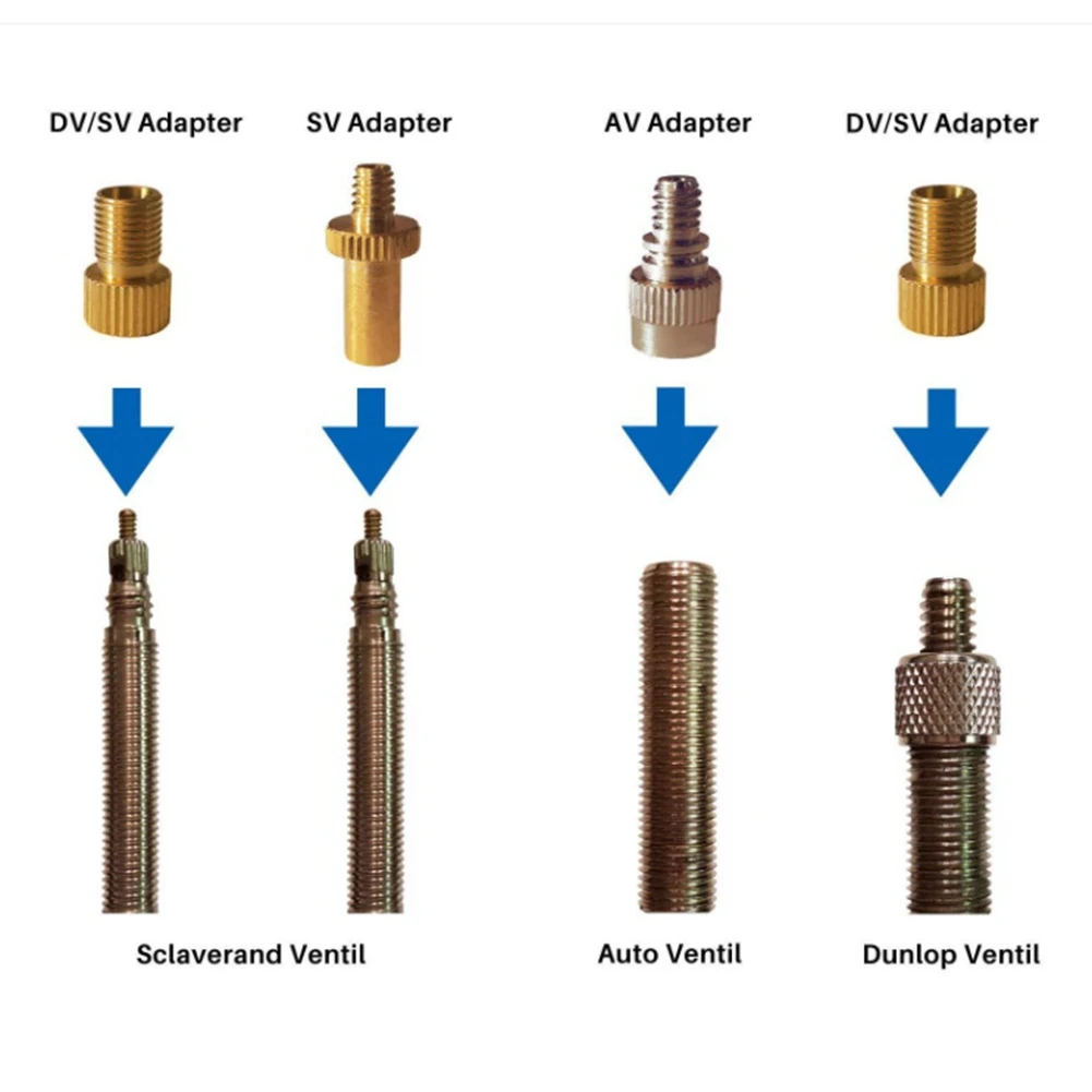 Adaptateur de assujetde vélo, 12 pièces, pour pompe de bicyclette Sv AV Dv