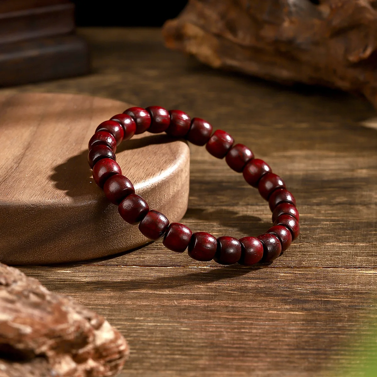 Natural small-leaf red sandalwood prayer beads bracelet Men women Sandalwood Dropshipping