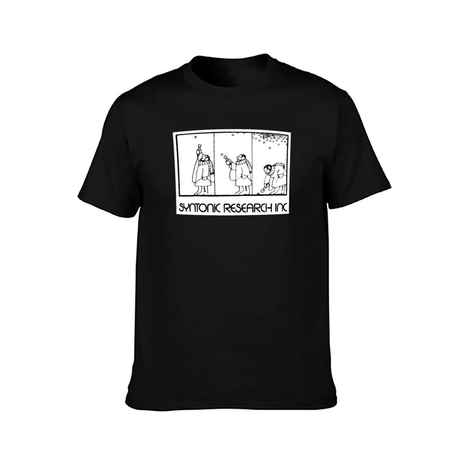 Syntonic Research Inc. T-Shirt Summer Casual Cotton Tee Oversized Streetwear Tops Vintage Graphic Print Unisex Men Women