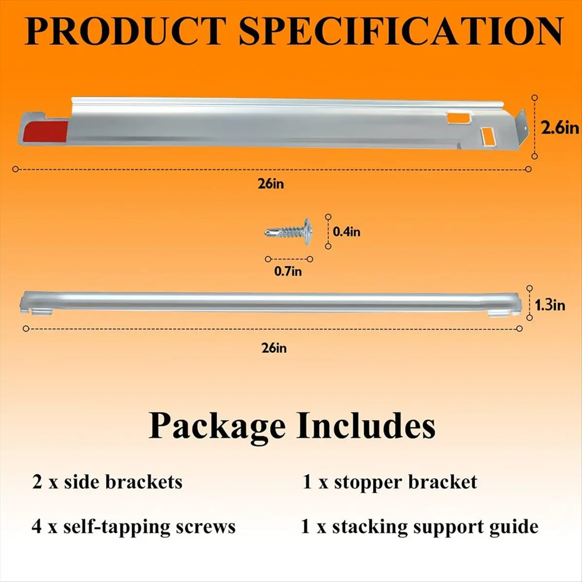 A07R KSTK1 27-Inch Laundry Stacking Kit Replacement for Washer & Dryer - Solid Metal with Chrome Coated