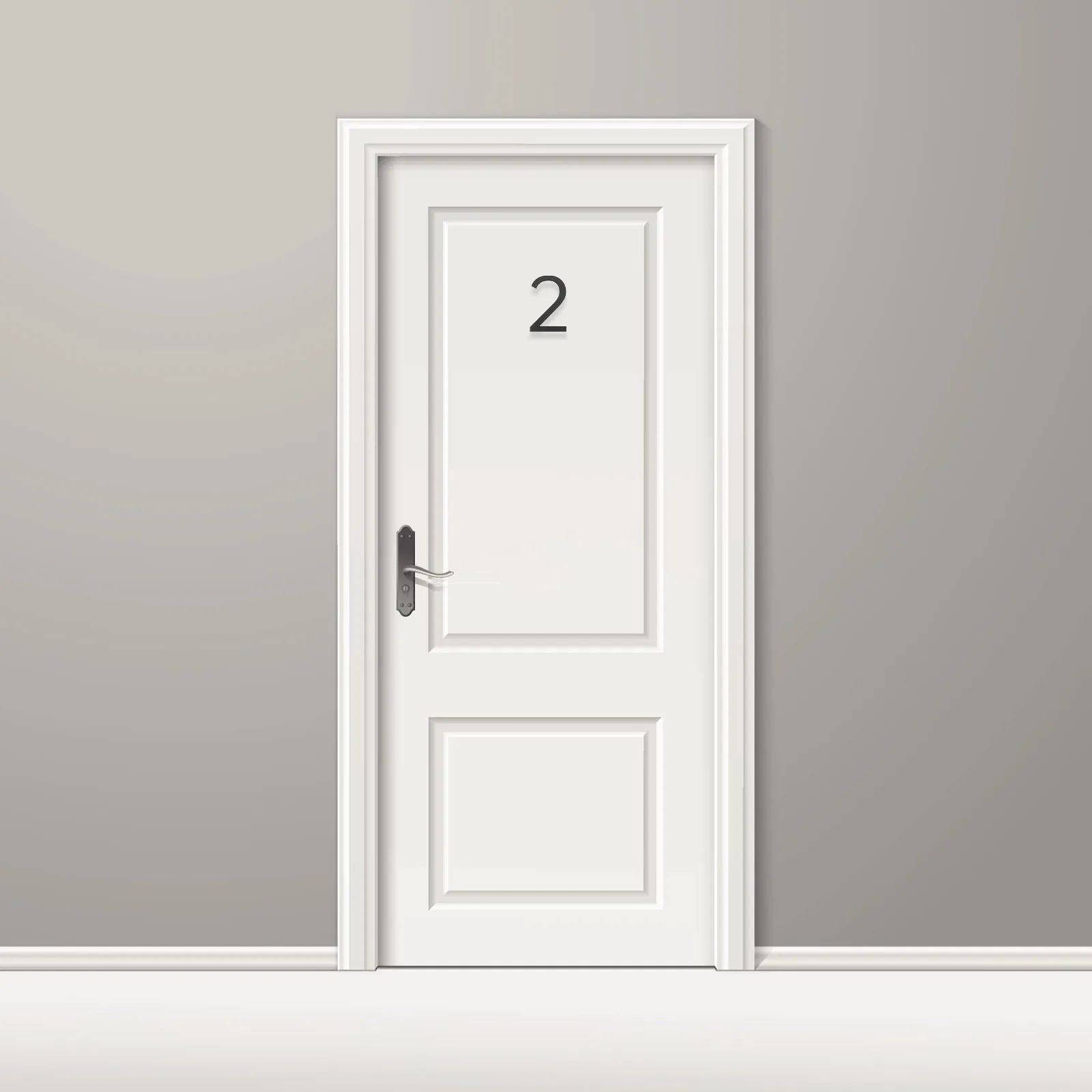 

3D Acrylic Room Number Signs Black Floating Numbers House Address Plaque Door Sticker Wall Labels Large Size Durable Material