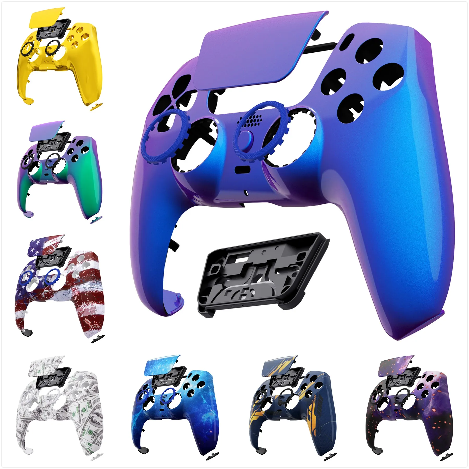 eXtremeRate LUNA Redesigned Replacement Front Shell Touchpad Compatible with ps5 Controller BDM-010/020/030/040/050