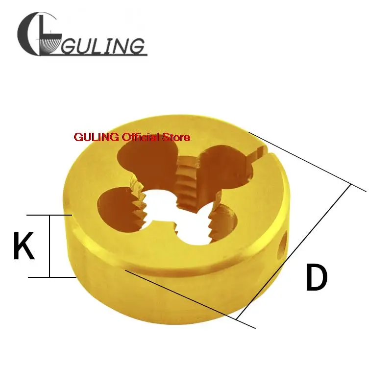 HSSE With Tin AR-D Left hand Round Die UNC4-40L 5-40L 6-32L 8-32L 10-24L 1/4-20L 5/16-18L 3/8-16L 1/2-13L Threading Dies