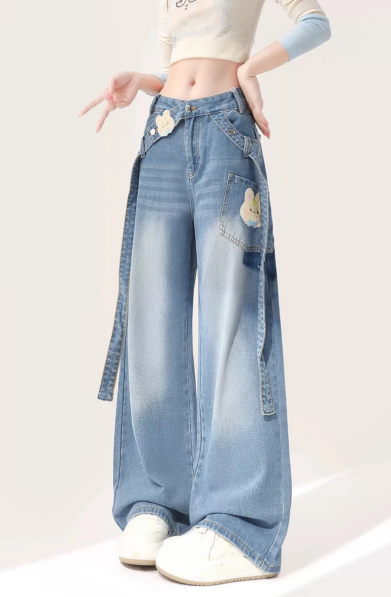 

Y2K Wide Leg Jeans Women High Waisted Loose Straight Leg Pants Baggy Trousers American Retro Vintage Autumn Casual