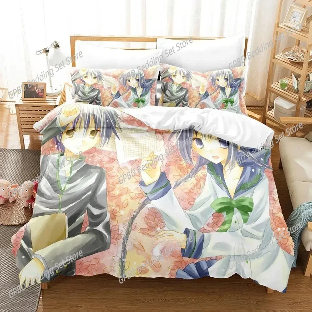 New Anime Film Book Girl Bungaku Shoujo Comfortable Duvet Cover Pillowcase Bedding Set Children Bedroom Decoration Home Textile