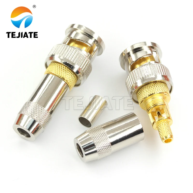 1 pz BNC75-2-2 rame puro placcato oro per adattatore connettore per saldatura Video Q9