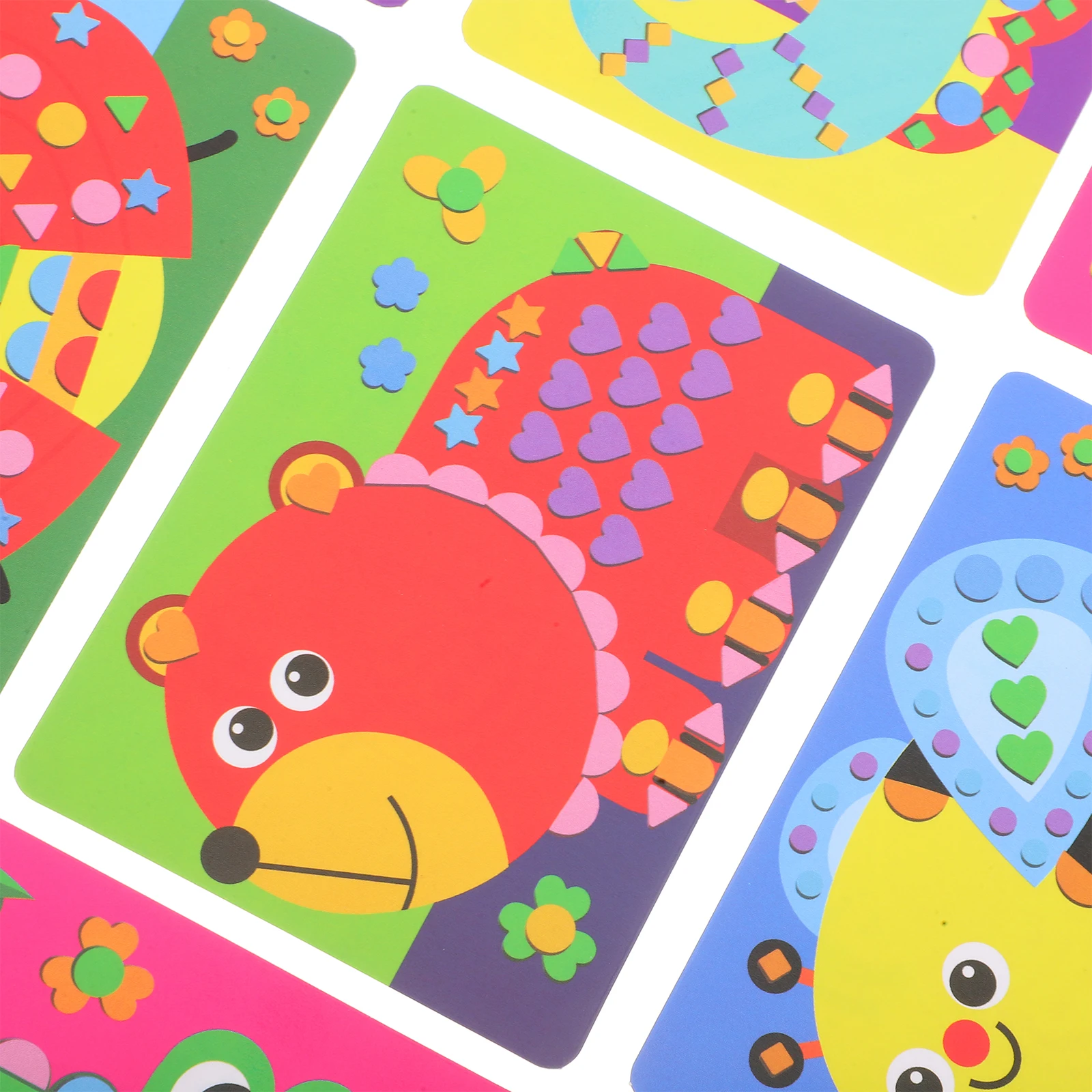 1 مجموعة DIY 3D إيفا ملصقات الفن الحرفية أطقم لمرحلة ما قبل المدرسة آمنة غير سامة متعة التعلم النشاط السفر لعبة السفر الحرفية لعبة