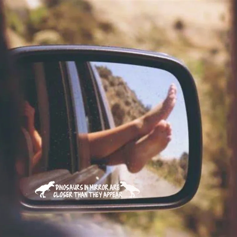 ملصقات الديناصورات - شارات مرآة السيارة T-Rex، ملصقات خارجية وأكواب، فينيل متين، سهلة اللصق، بدون بقايا #4