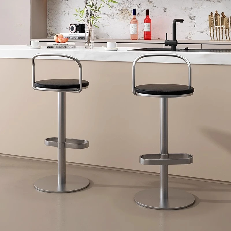 

Relaxing High Bar Chair Island Dining Table Breakfast Stools Bar Chair Adjustable Modern Taburetes Para Barra Nordic Furniture