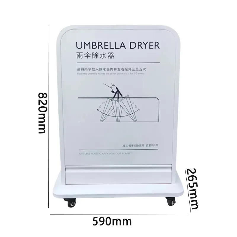 Small Eco-Friendly Stainless Steel Umbrella Wrapping Machine Rolling Dryer with Rack Efficient and Sustainable