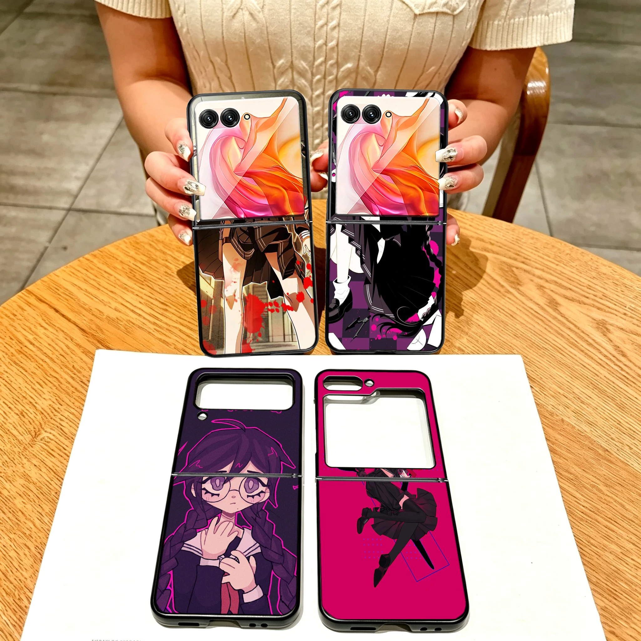 Toko Fukawa Phone Case For Samsung Z Flip 6 7 5G Galaxy Z Flip 5 3 4 5G Z Fold 8 Shockproof Hard Cover TPU Capa Soft