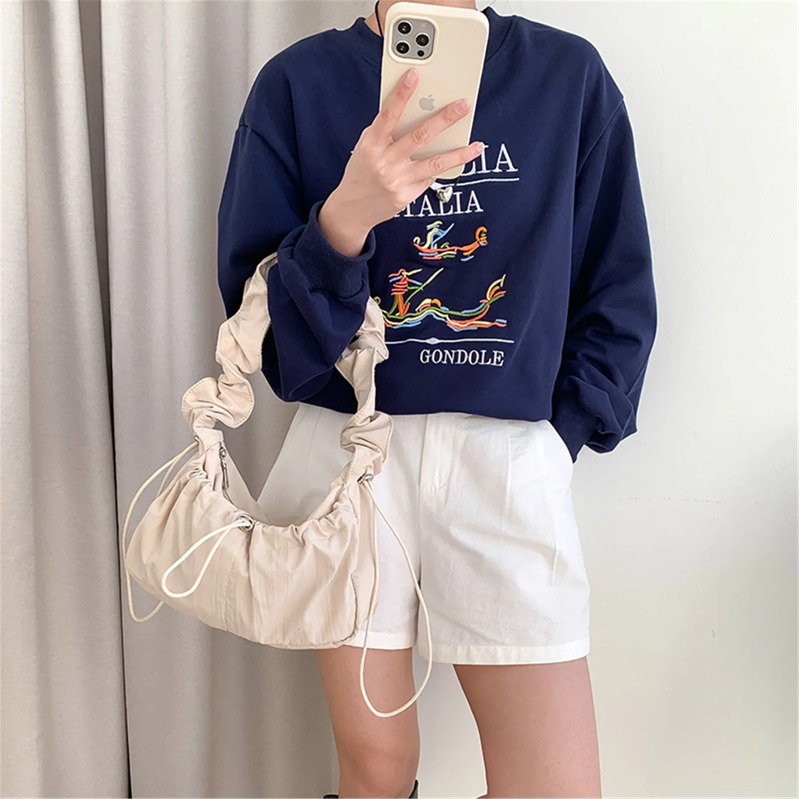Prosta modna składana torba na ramię Vintage Tote Bags Casual Underarm Crossbody Bag Women New Luxury High Quality Handbags