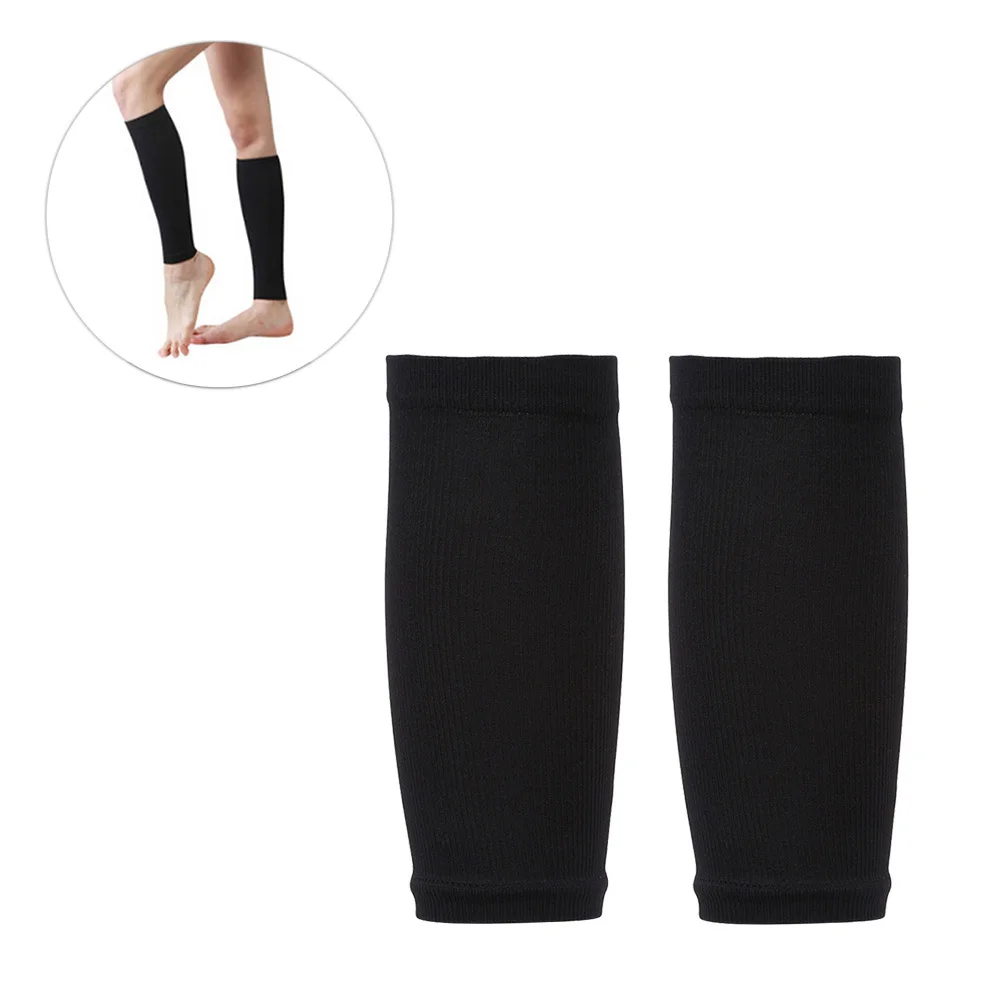 

1Pair Compression Socks Black L Non Binding Sports Elastic Mid Tube Leg Support Athletic Sports Socks for Running Basketball