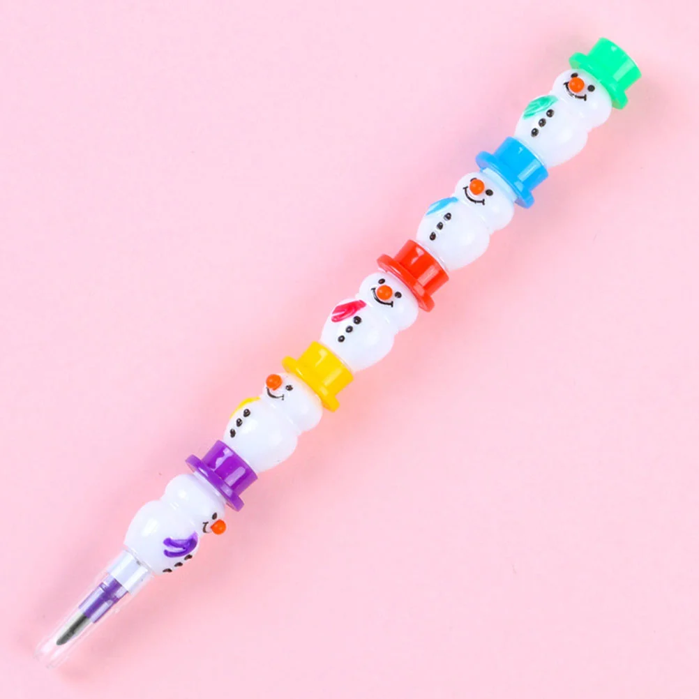 20 Pcs Snowman Pencil Class Reward Pencils Writing Stacking Christmas Plastic Gift