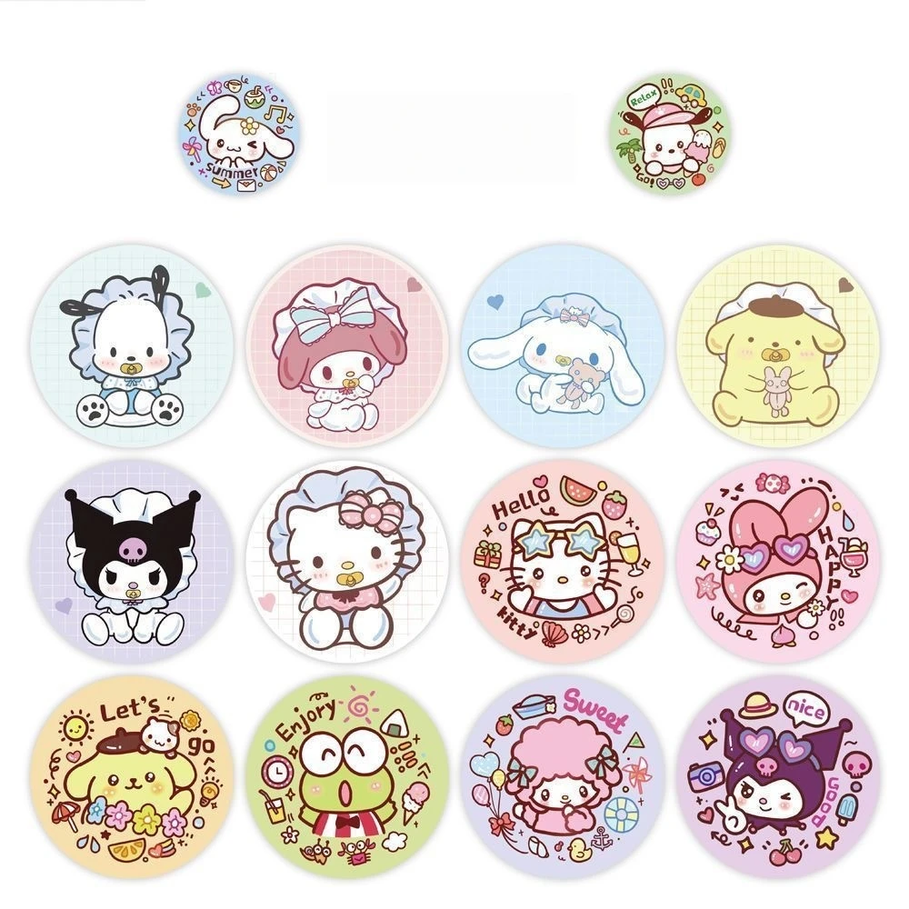 Aufkleber Dekoration 300 Stück/Rolle Niedliche Cartoon-Aufkleber Wasserdichte Aufkleber für DIY Scrapbooking, Umschlagversiegelung – Detail 5